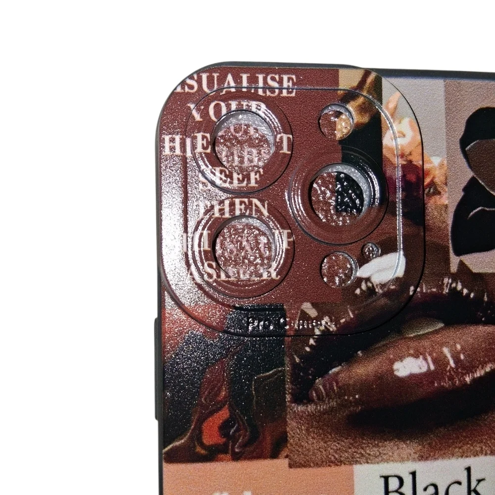 Elegant iphone 13 Pro Max‎ Collage Phone Case - Black and Brown